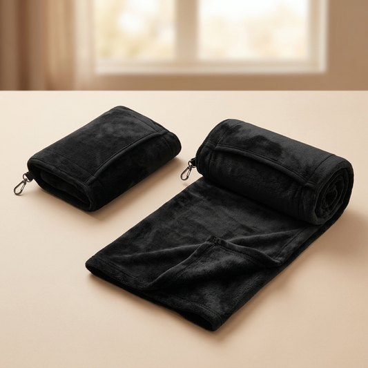 TAHVI Haven 2-in-1 travel blanket, black